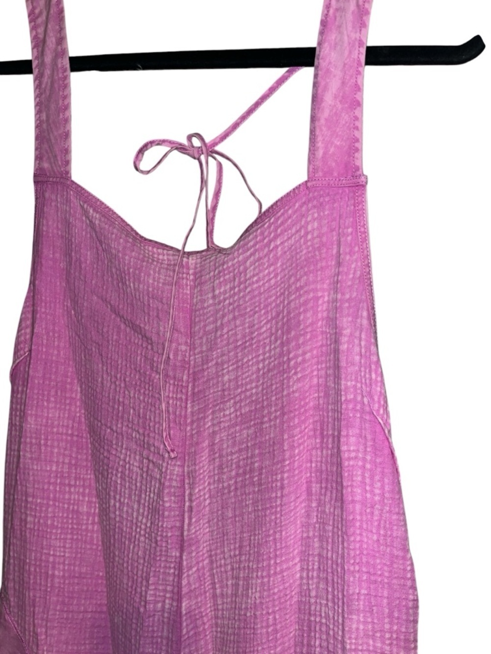 Zenana L Outfitters Pink Ribbed Back-Tie Jumpsuit - Picture 3 of 7